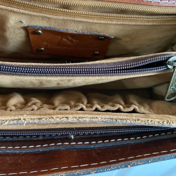 Patricia Nash Bianco leather women’s crossbody bag excellent condition - Picture 4 of 10